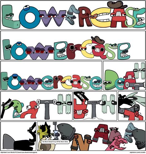 Alphabet Lore Words P2 (lowercase-death-kidnapped) - Comic Studio