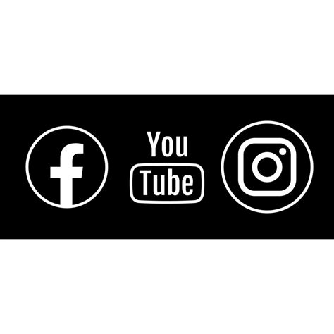 Facebook Instagram Youtube logo white transparent PNG 24983690 PNG