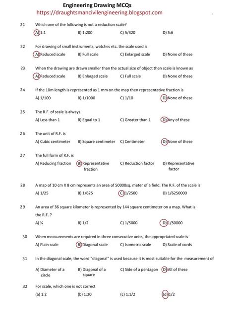 Engineering Drawing Objective Type Questions | Previous question papers ...