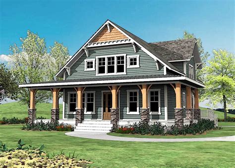 Craftsman with Wrap-Around Porch - 500015VV | Architectural Designs ...