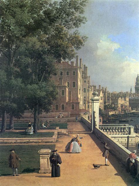 Canvas Print Canaletto (I) - seen London, Thames with the city in the background, from the ...