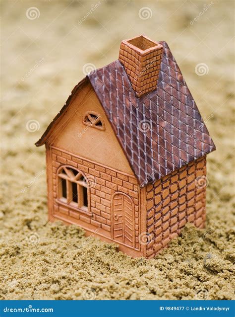 The house on sand stock image. Image of house, settlement - 9849477