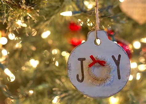 DIY “Joy” Rustic Wood Christmas Ornaments – Factory Direct Craft Blog