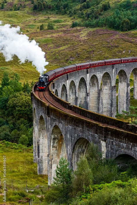 Harry Potter train in Scotland Stock Photo | Adobe Stock