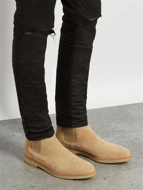 Lyst - Common Projects - Suede Chelsea Boots - Mens - Tan for Men