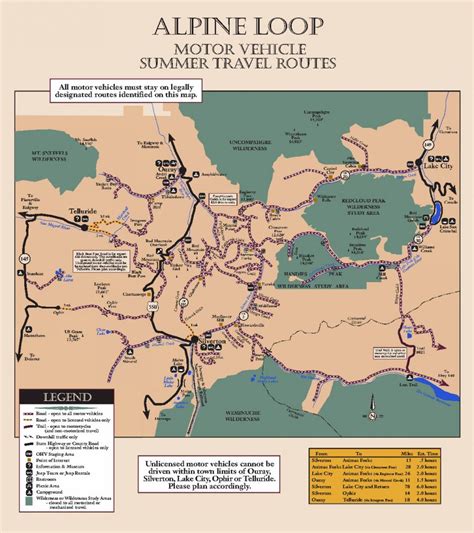 Alpine Loop Map | Lake City - A Peak Experience