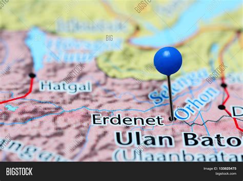 Erdenet Pinned On Map Image & Photo (Free Trial) | Bigstock