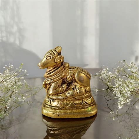 Nandi (Bull) Statue Made of Brass By Aakrati - Buy Cow & Calf - Nandi Online