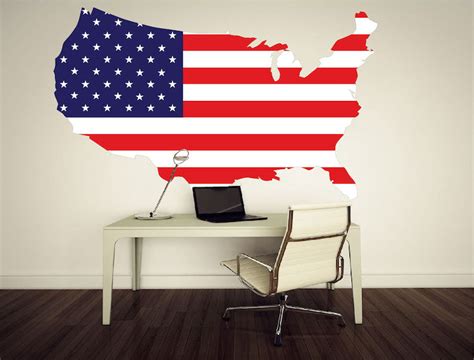 American Flag Wall Decal Patriotic Wall Decor Large US Flag Stickers ...