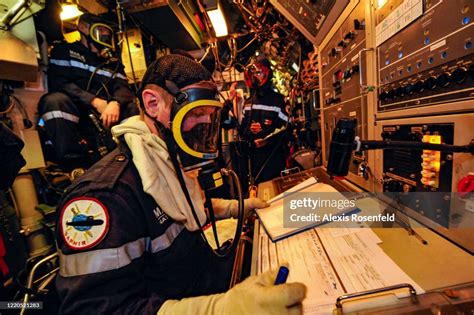 Overview of the interior of the French Navy attack nuclear submarine... News Photo - Getty Images