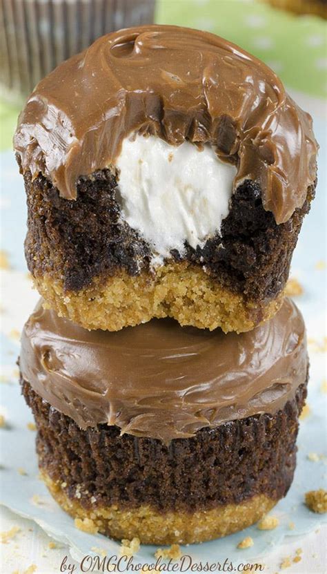 Hershey S’mores Cupcakes | Chocolate Dessert Recipes – OMG Chocolate ...