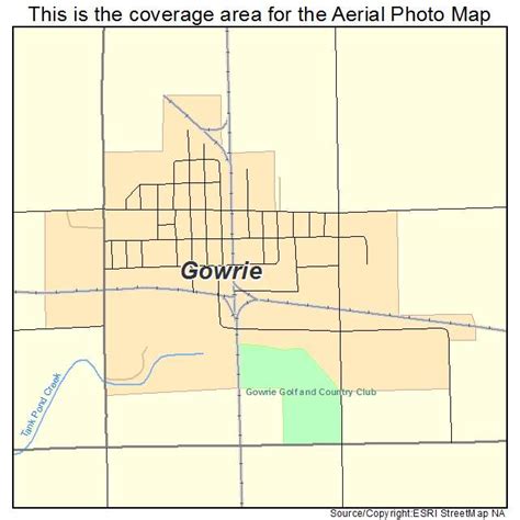 Aerial Photography Map of Gowrie, IA Iowa