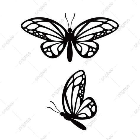 Black Butterflies Vector Hd PNG Images, Black Butterfly, Butterfly Drawing, Butterfly Sketch ...