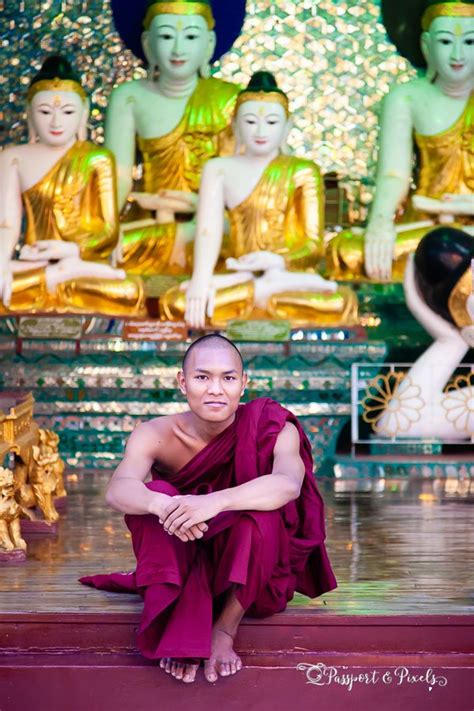 Visiting Buddhist Monks In Myanmar (Burma)