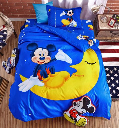 Mickey And Minnie Mouse In The Moon Bedding Set