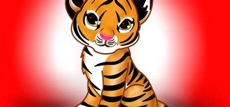 Cartoon Tiger Cub Cute Tiger Drawing Easy - Kopler Mambu