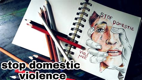 Message with drawing (stop Domestic violence👊😡👊) - YouTube