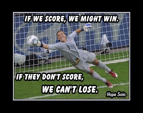 Hope Solo 'We Can't Lose', Soccer Goalkeeper Quote Poster, Motivational ...