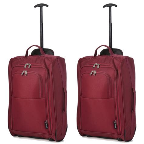 Set of 2/Twin Easyjet Ryanair Carry On Trolley Cabin Bag Hand Luggage ...