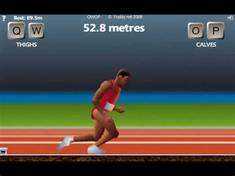 QWOP goal!! over 100 meters | QWOP | Know Your Meme