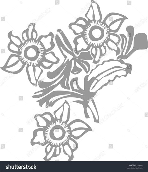 Flower Watermark Stock Vector Illustration 769080 : Shutterstock