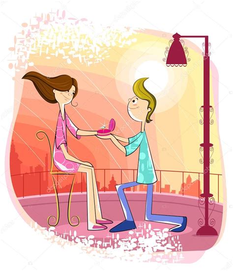 Images: boy proposing girl | Boy proposing girl — Stock Vector ...