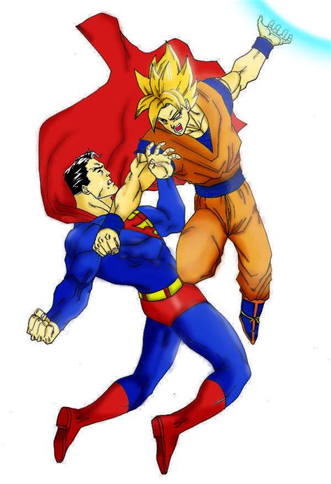 Superman VS Goku colouring by Butlerdude on DeviantArt