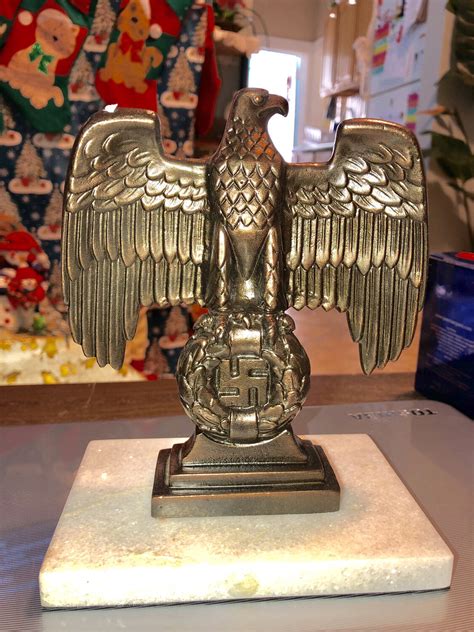 GERMAN WW2 DESK EAGLE NUREMBERG MARBLE