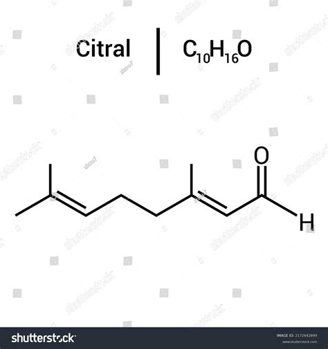 Chemical Structure Citral C10h16o Stock Vector (Royalty Free) 2172642899 | Shutterstock