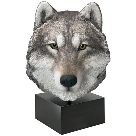 Sandicast® Wolf Head Sculpture - 138639, Decorative Accessories at ...