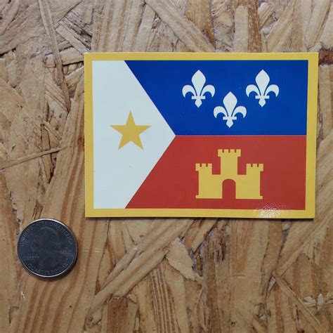 Acadian Flag Sticker – Parish Ink