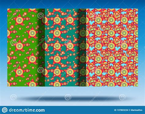 Red star pattern. stock vector. Illustration of decoration - 137803234