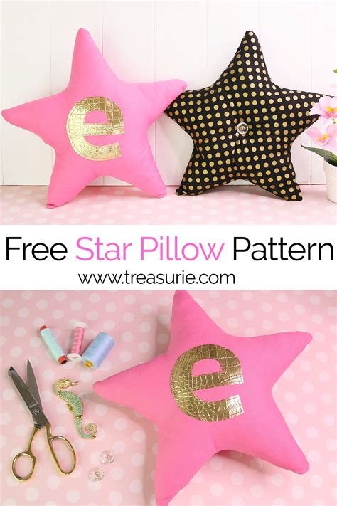 Star Pillow Pattern - Free Pattern Template | TREASURIE