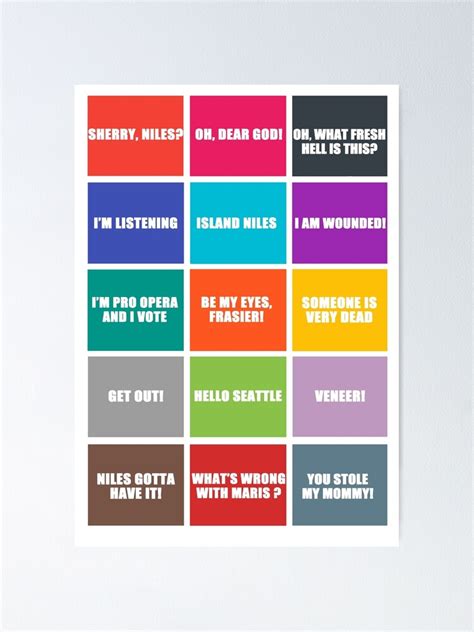 "Frasier best quotes" Poster for Sale by aluap106 | Redbubble