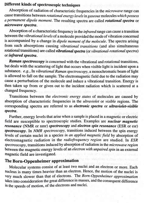 Molecular Spectroscopy Introduction 3- Different Kinds of Spectroscopic ...