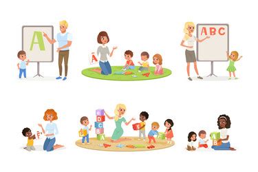 Kids Learning Cartoon Vector Images (over 100,000)