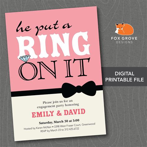 Free Printable Engagement Party Invitations - Free Printable