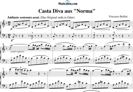 Casta Diva from "Norma" - Vincenzo Bellini | Sheet music to download