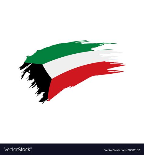 Kuwait flag Royalty Free Vector Image - VectorStock