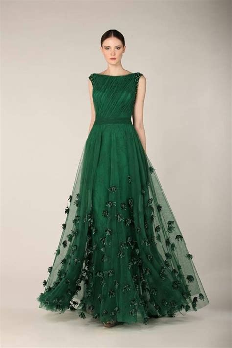 Amazing bottle green wedding dress | GREEN | Pinterest | Emeralds ...