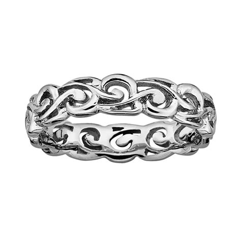 Stacks & Stones Sterling Silver Scroll Stack Ring