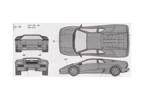 Download drawing Lamborghini Diablo Coupe 1990 in ai pdf png svg formats