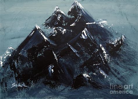 Black Mountain 2 Painting by Lidija Ivanek - SiLa - Fine Art America