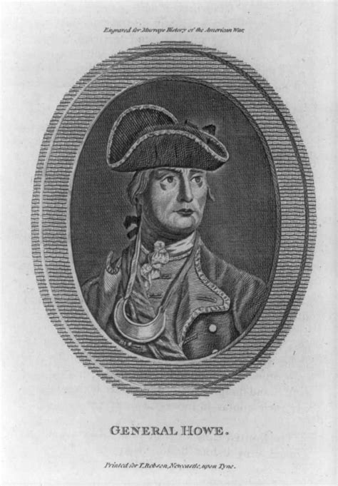 Print shows William Howe, head-and-shoulders portrait, wearing uniform, facing slightly right ...