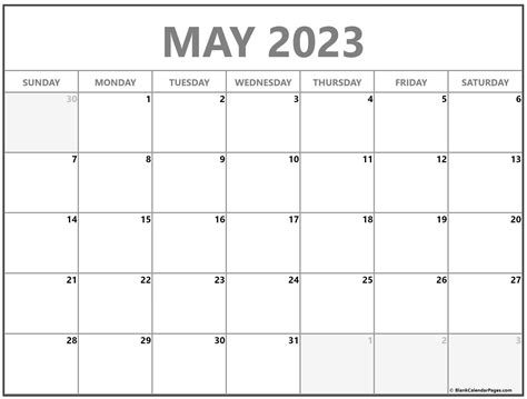 Blank Calendar May 2023 Free Printable - IMAGESEE