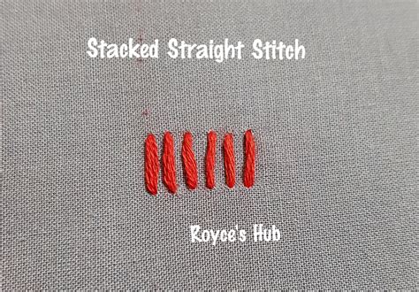 Royce's Hub: Basic Embroidery Stitches : Straight Stitch and Variations