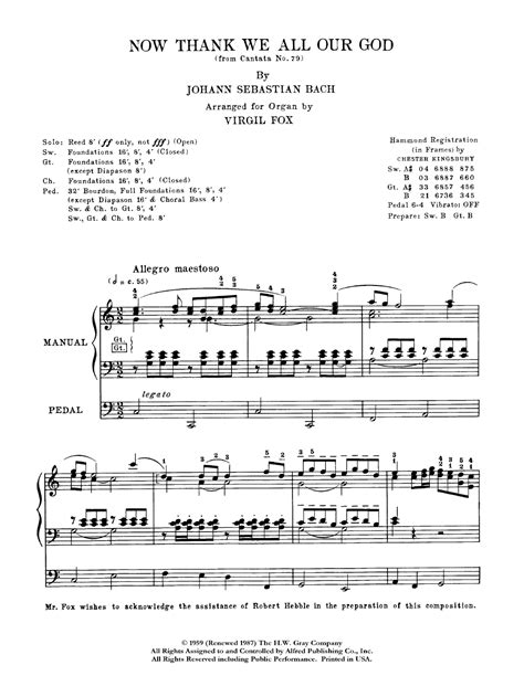 Now Thank We All Our God by J.S. Bach /arr. Virgi | J.W. Pepper Sheet Music