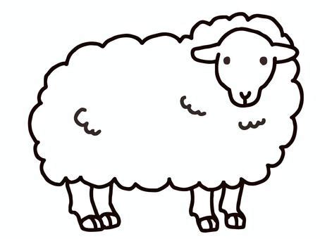 Free Vectors | sheep line drawing