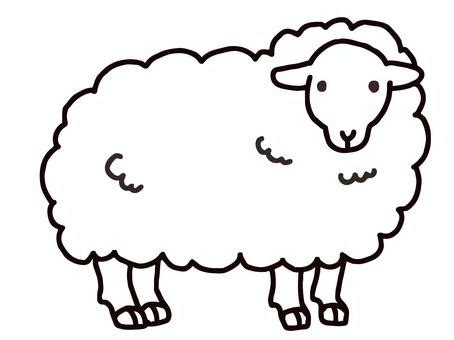 Free Vectors | sheep line drawing