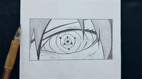 how to draw Sasuke's eye Rinnegan || Rinnegan Eye step by step || easy ...